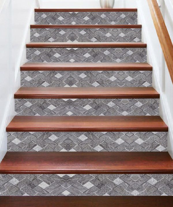 3D Gray Rectangle Mosaic 164 Marble Tile Texture Stair Risers Finishline Cheap Online