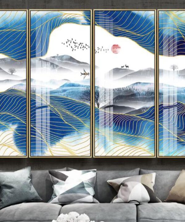 3D Gray Mountain WC2187 Wall Murals Clearance From China