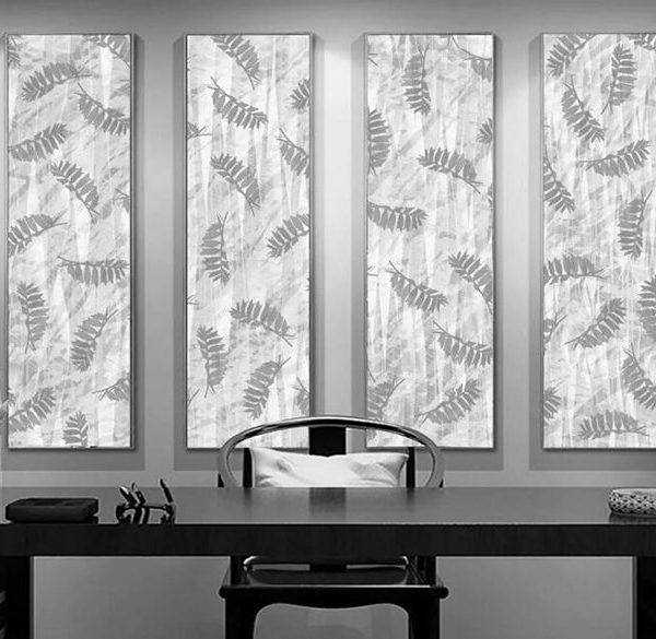 3D Gray Leaves 1291 Wall Murals Outlet Exclusive