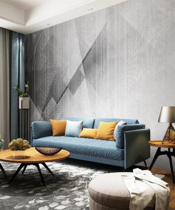 3D Gray Triangle WC1504 Wall Murals 2025 New Cheap Pice