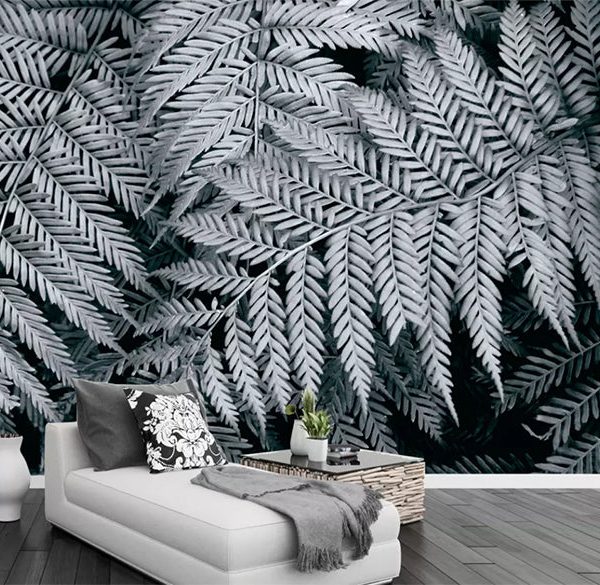 3D Gray Leaves 942 Wall Murals Cost Cheap Pice