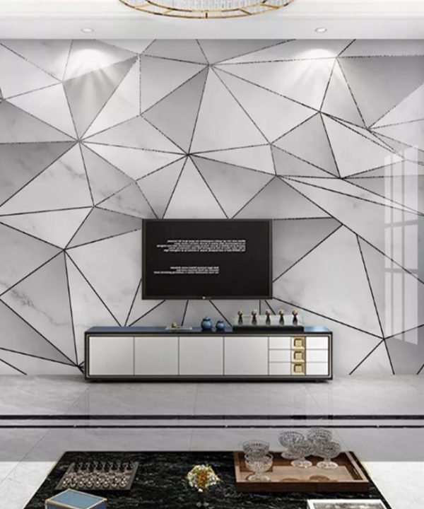 3D Gray Triangle WC2201 Wall Murals Free Shipping Huge Surprise