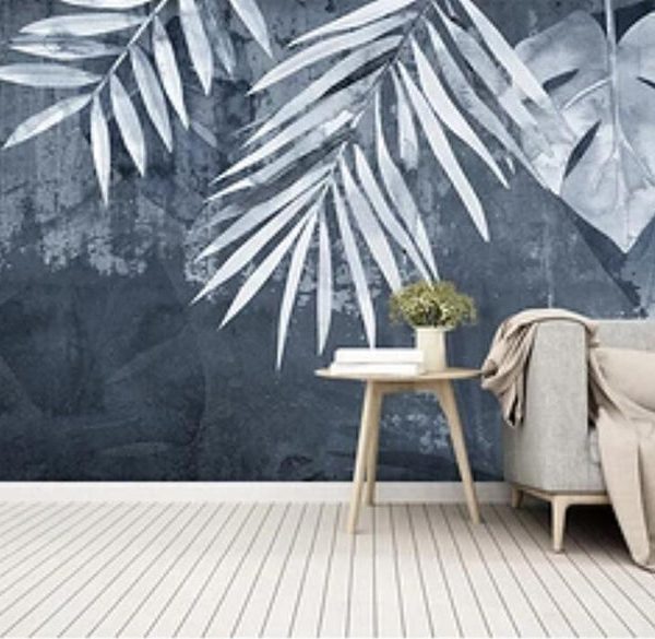 3D Gray Leaves 960 Wall Murals Latest