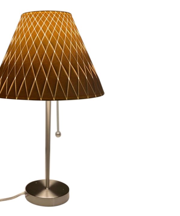 12" Woven Paper Pleated Shade   Nickel Accent Lamp Buy Cheap How Much