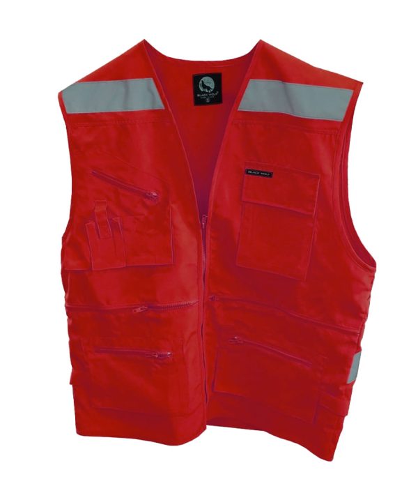 Chaleco de seguridad Black Wolf Geologo Poplin con Reflectante Rojo Buy Cheap Cheap
