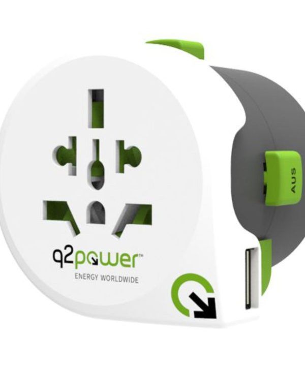Q2Power QDapter Universal Adapter med USB Discount 2025 Unisex