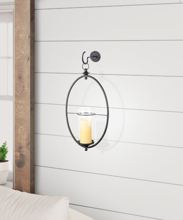 Black 21.4" Iron Wall Sconce K8804 Huge Surprise