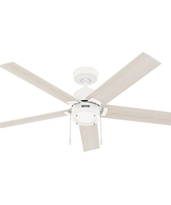 Hunter 52 in. Matte White LED Indoor Ceiling Fan Cheap Sale Collections