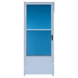 Storm Door, Self-Storing Screen, White Aluminum, 32 x 80 x 1-In. Discount Classic