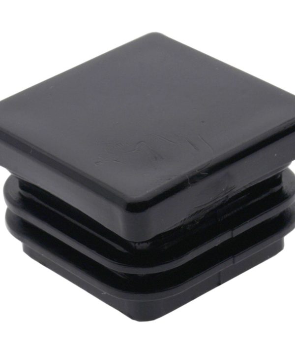 Square Plug Ribbed Black Plastic 25.4mm Outlet 100% Original