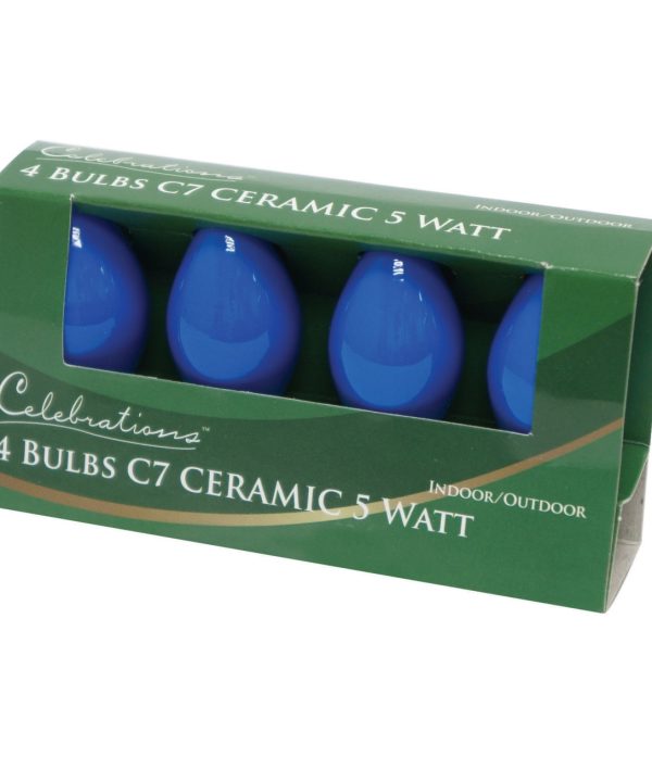Celebrations UYTUL411 C7 Replacement Bulbs, 5 W, Ceramic, Blue Cheap Sale Popular