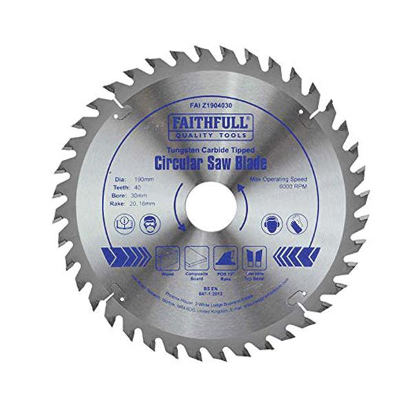 TCT Circular Saw Blade 190 x 30mm x 40T POS Free Shipping The Cheapest