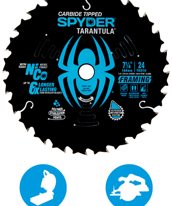Spyder 7-1/4-In 24t Framing Saw Blade Pices Online