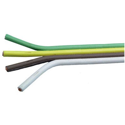4 Conductor 16 AWG Bonded, Wht/Brn/Ylw/Grn, 100ft (8143-C) High Quality