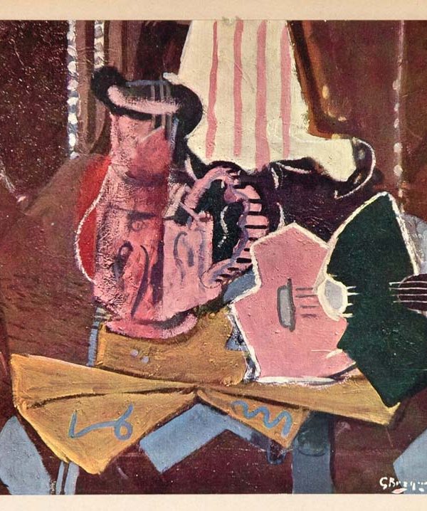 1952 Modern Art Print Still Life Lamp Table Braque - ORIGINAL ART2 Footlocker Finishline Cheap Pice