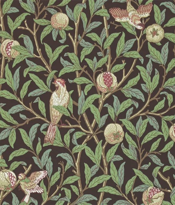 Bird Pomegranate Floral Roll Wallpaper, 33ft x 20.5in From China Cheap Pice