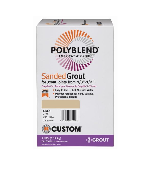 Custom Building Products PBG1227-4 Polyblend Sanded Grout, Linen, 7 Lb Discount Latest