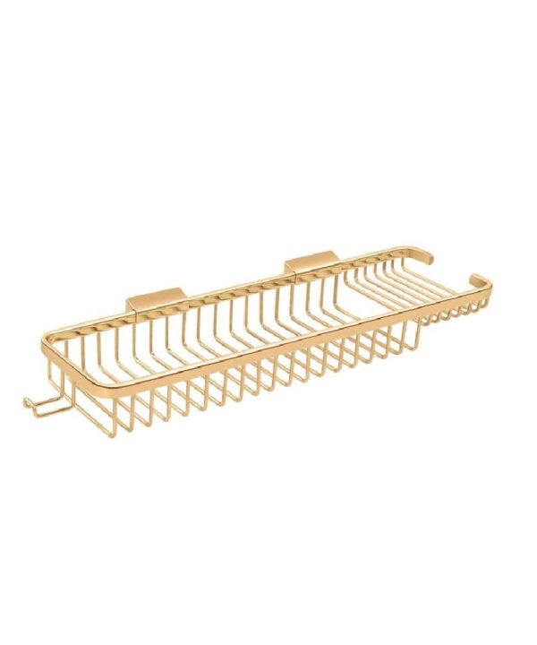 Deltana WBR1850HCR003 Two Level Wire Basket with Hook, 17-1/2", Lifetime Brass Clearance Buy