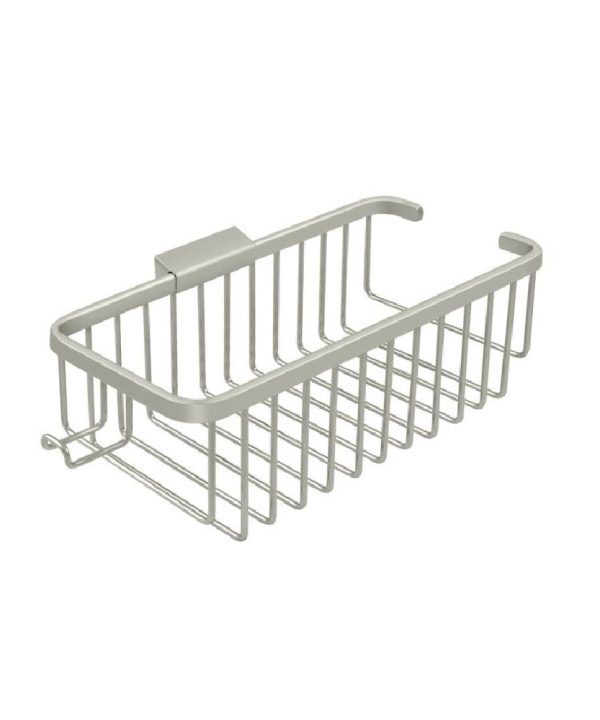 Deltana WBR1054HU15 Rectangular Wire Basket with Hook, 10", Brushed Nickel Latest