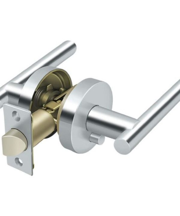 Deltana ZMLR2U26LH Left Handed Mandeville Privacy Lever, Bright Chrome Cheap Sale The Cheapest