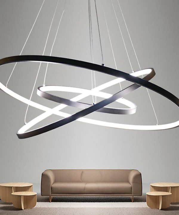 Black Dyal 3 - Light Unique / Statement Tiered LED Chandelier 3000k Sale Manchester