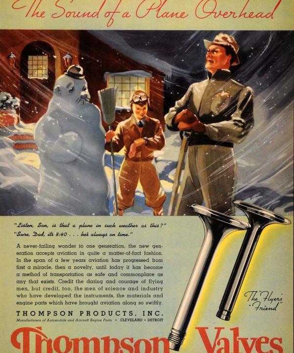 1937 Ad Thompson Valves Aviation Engine Part Automobile - ORIGINAL FTT9 Cheap Sale Now