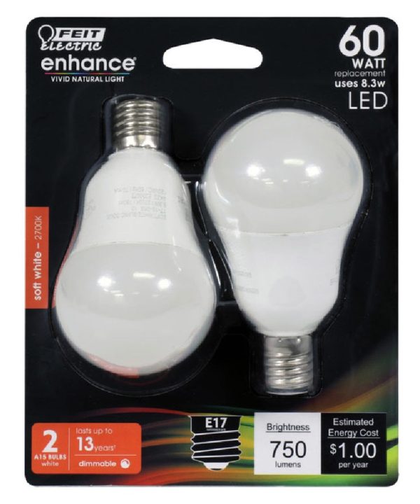 Feit Electric BPA1560N/927CA2 Enhance A15 Dimmable LED Bulb, 8.3 W Buy Cheap Many Kinds Of