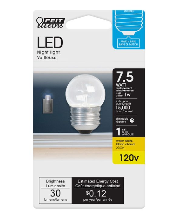 Feit Electric BP71/2S/827/LED S11 LED Light Bulb, Soft White, 30 Lumens Low Cost