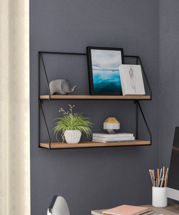 Black Fiecke 2 Piece Tiered Shelf KB720 Discount Newest