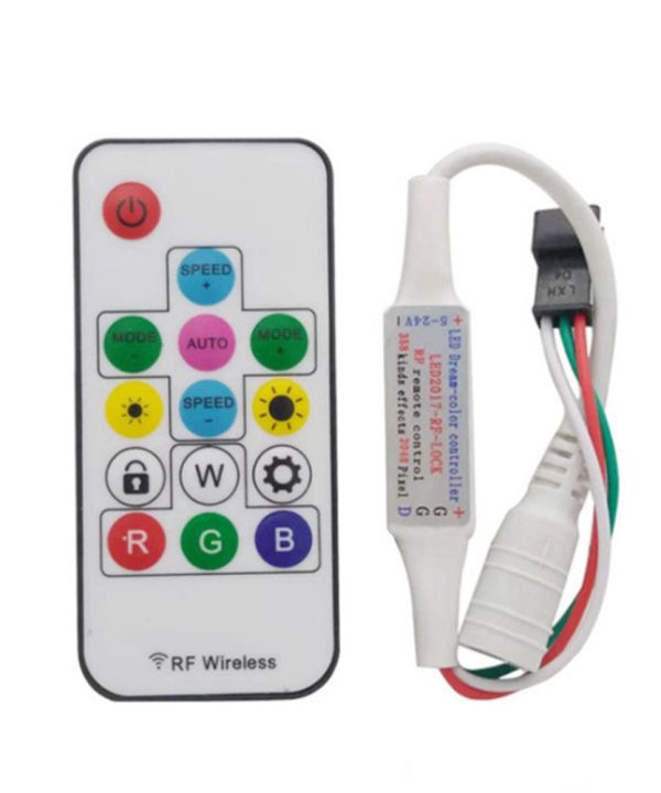 WS2812B RGB Led Strip Light Controller With RF Remote Control Visit New For Sale