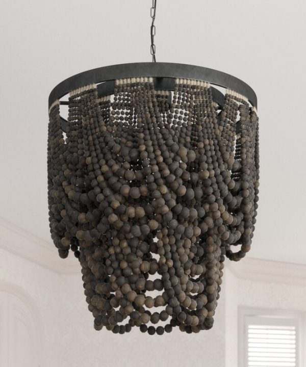 Black Hatfield 3-Light Unique/Statement Geometric Chandelier  #SA142 Clearance Extremely