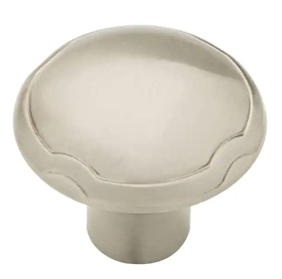 Athens 1-1/4 in. (32mm) Satin Nickel Theo Round Cabinet Knob Wide Range Of Cheap Pice