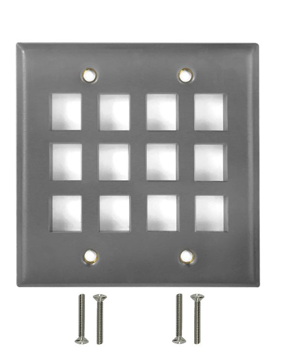 Double Gang, 12 x Keystone Stainless Steel Wall Plate Cheap Wide Range Of