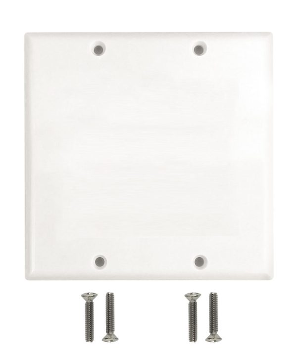 Double Gang Wall Plate, Solid - White Best Place