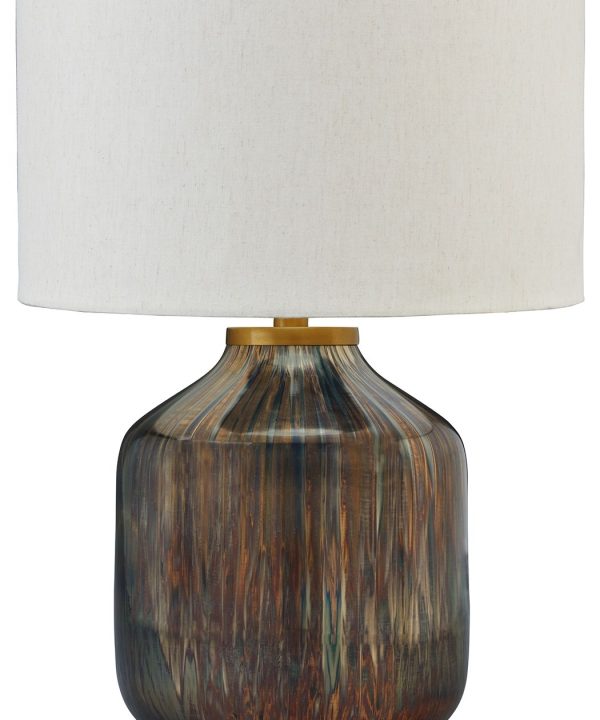 Jadstow - Black / Silver Finish - Glass Table Lamp Clearance Hot Sale