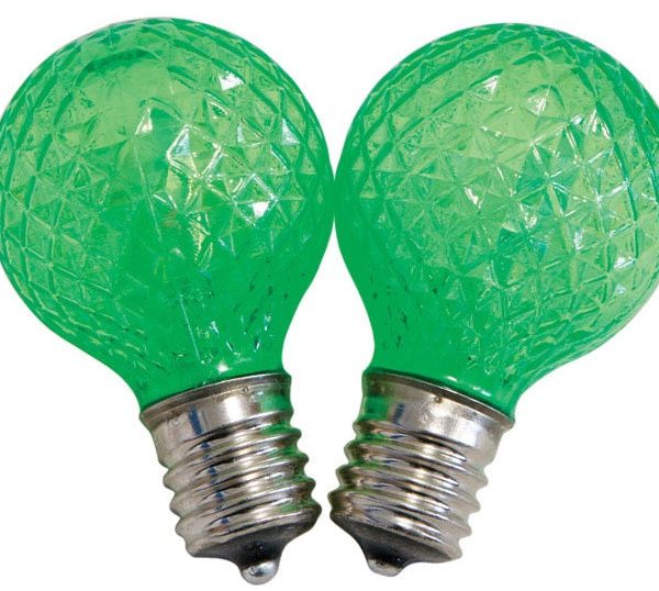 Celebrations UURT4711 LED Faceted G40 Replacement Bulbs, Green Wide Range Of Online