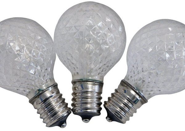 Celebrations UURT4912 LED Faceted G40 Replacement Bulbs, Glass Free Shipping Huge Surprise