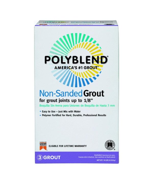 Custom Building PBG38110 Polyblend Non-Sanded Grout, Bright White, 10 lbs Order Cheap Online