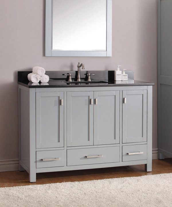 Modero 48” Vanity  Base Only in Chilled Gray Outlet Shop Offer