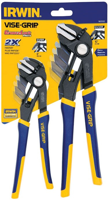 Irwin 1802532 Vise-Grip Groovelock Pliers 2 Pack, 8" & 10" Recommend