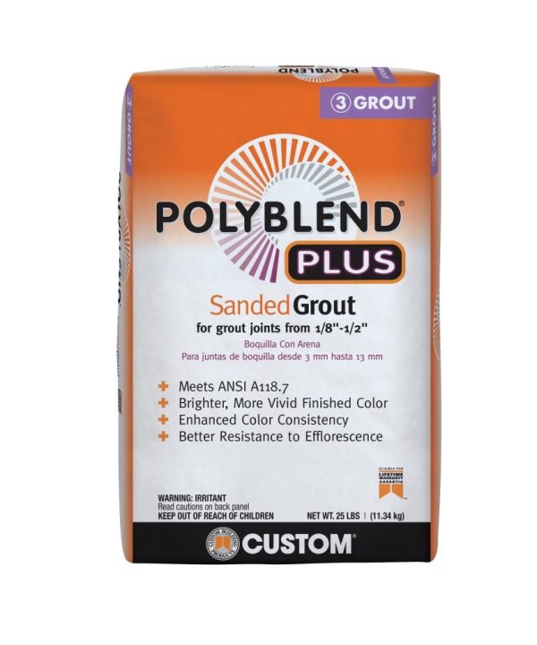 Custom Building Products PBPG6025 Polyblend Sanded Grout, Charcoal, 25 LB Low Pice Fee Shipping Cheap Online