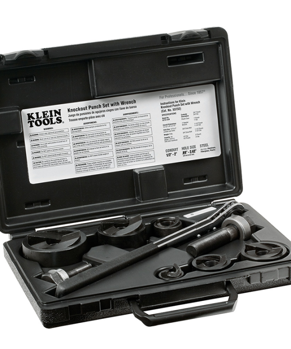 Klein Tools 53732SEN Knockout Punch Set with Wrench Get To Buy For Sale
