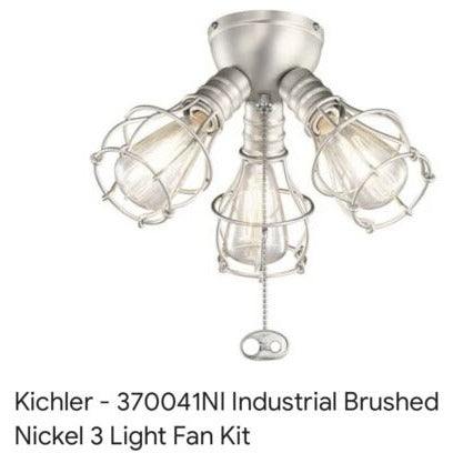 Kichler Lighting LED Industrial 3-Light Fixture Brushed Nickel Wiki For Sale