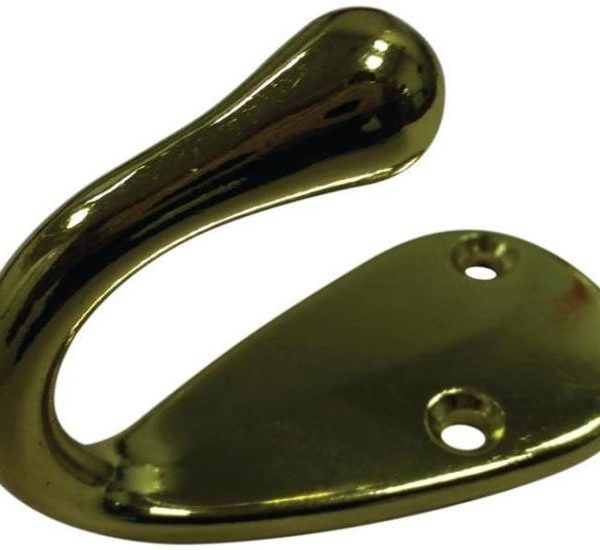 Prosource H63PB-PS Single Robe Hook, Bright Brass Clearance Clearance
